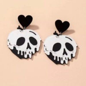 Candy Apple Halloween Earrings